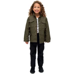 Brandit Kinder Feldjacke M65 Oliv -Günstiges Tarn Mode Geschäft brandit kinder feldjacke m65 oliv4