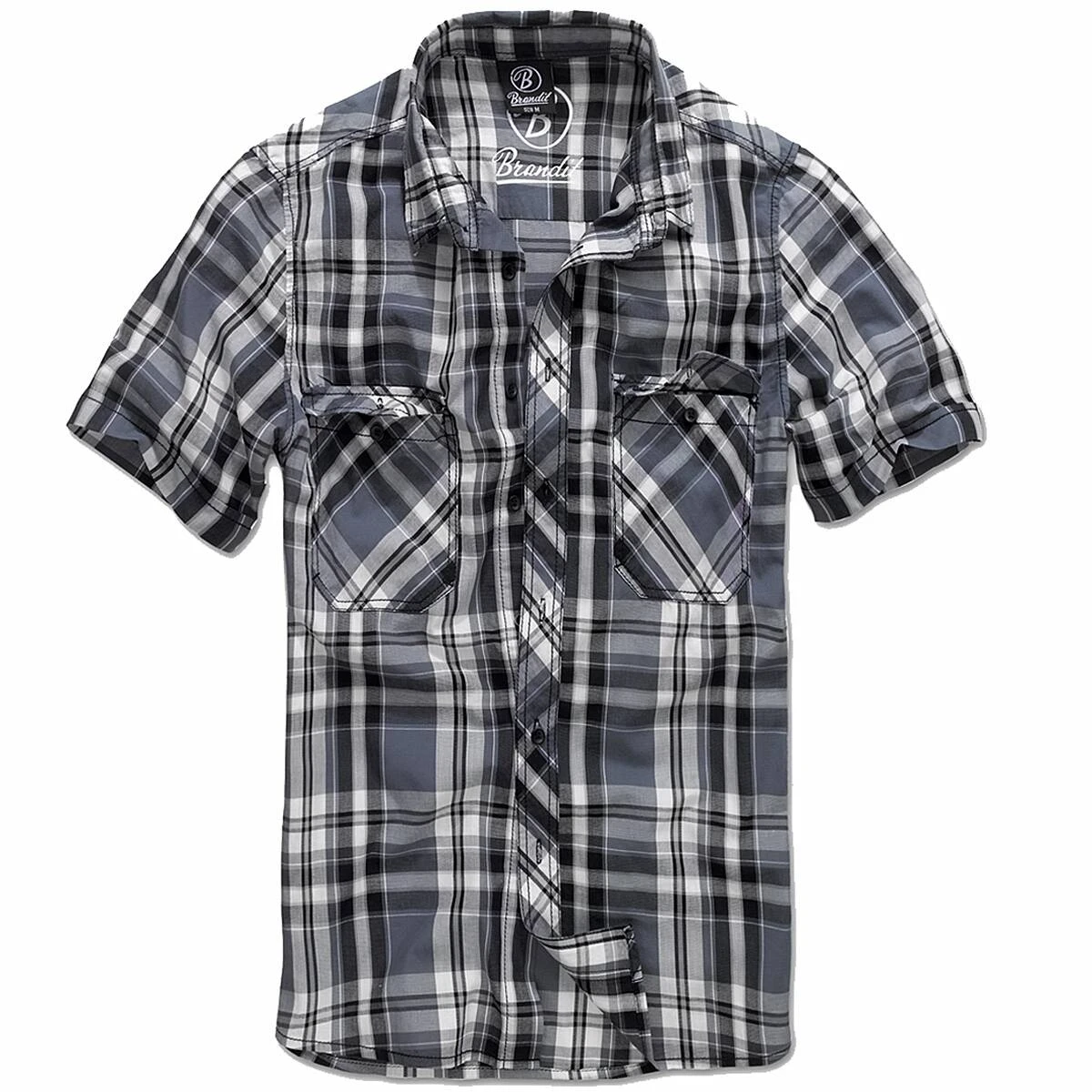 Brandit Roadstar Hemd Schwarz-anthrazit 1 Brandit Roadstar Hemd Schwarz-anthrazit