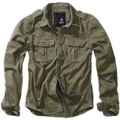 Brandit Vintage Shirt Langarm Oliv