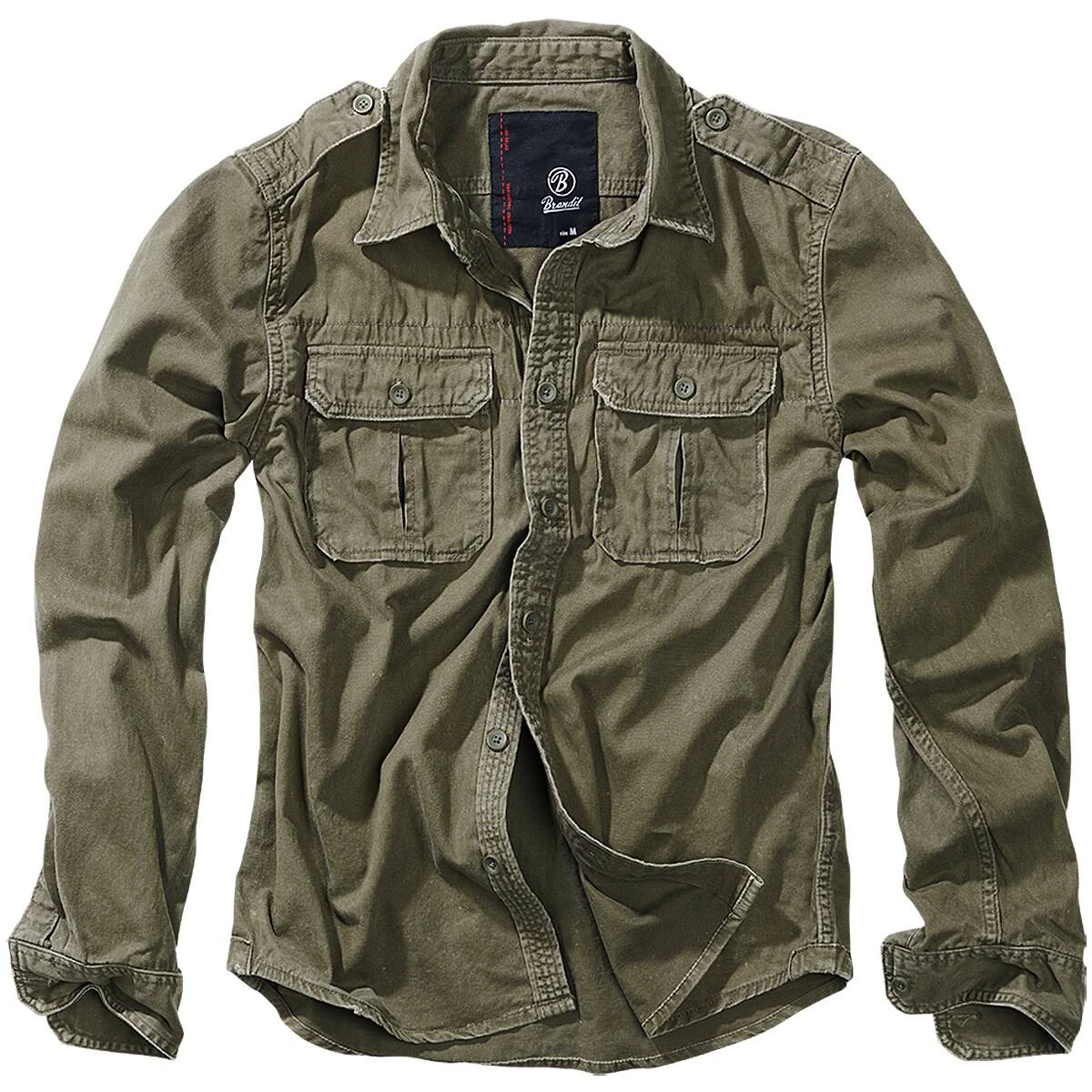 Brandit Vintage Shirt Langarm Oliv 1 Brandit Vintage Shirt Langarm Oliv
