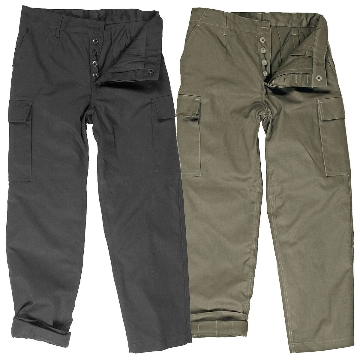 BW Moleskinhose Mit Steppfutter Oliv 2 BW Moleskinhose Mit Steppfutter Oliv – Bild 2