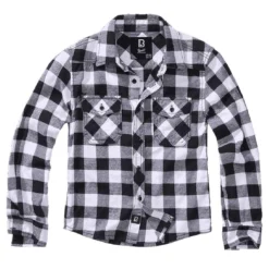 Brandit Kinder Checkshirt Weiß-schwarz