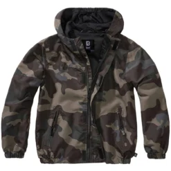 Brandit Kinder Sommer Windbreaker Frontzip Darkcamo