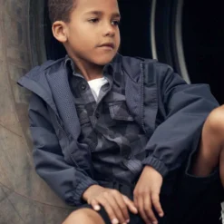 Brandit Kinder Sommer Windbreaker Frontzip Navy -Günstiges Tarn Mode Geschäft kinder sommer windbreaker frontzip navy4