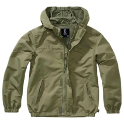 Brandit Kinder Sommer Windbreaker Frontzip Oliv