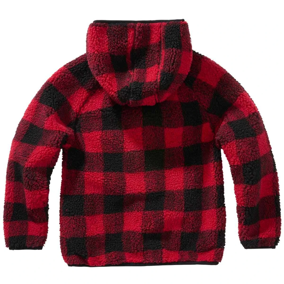 Brandit Kinder Teddyfleece Jacke Rot-schwarz 2 Brandit Kinder Teddyfleece Jacke Rot-schwarz – Bild 2