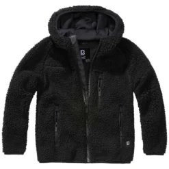 Brandit Kinder Teddyfleece Jacke Schwarz