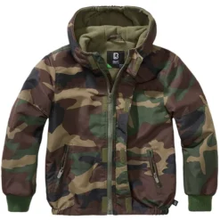 Brandit Kinder Windbreaker Frontzip Woodland