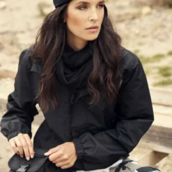 Brandit Ladies Summer Windbreaker Frontzip Schwarz -Günstiges Tarn Mode Geschäft ladies summer windbreaker frontzip schwarz4