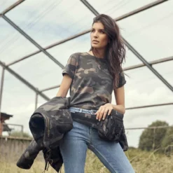 Brandit Ladies T-Shirt Woodland -Günstiges Tarn Mode Geschäft ladies t shirt woodland3