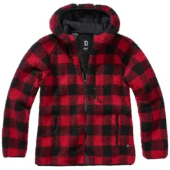 Brandit Ladies Teddyfleece Jacke Rot-schwarz