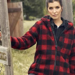 Brandit Ladies Teddyfleece Jacke Rot-schwarz -Günstiges Tarn Mode Geschäft ladies teddyfleece jacke rot schwarz4