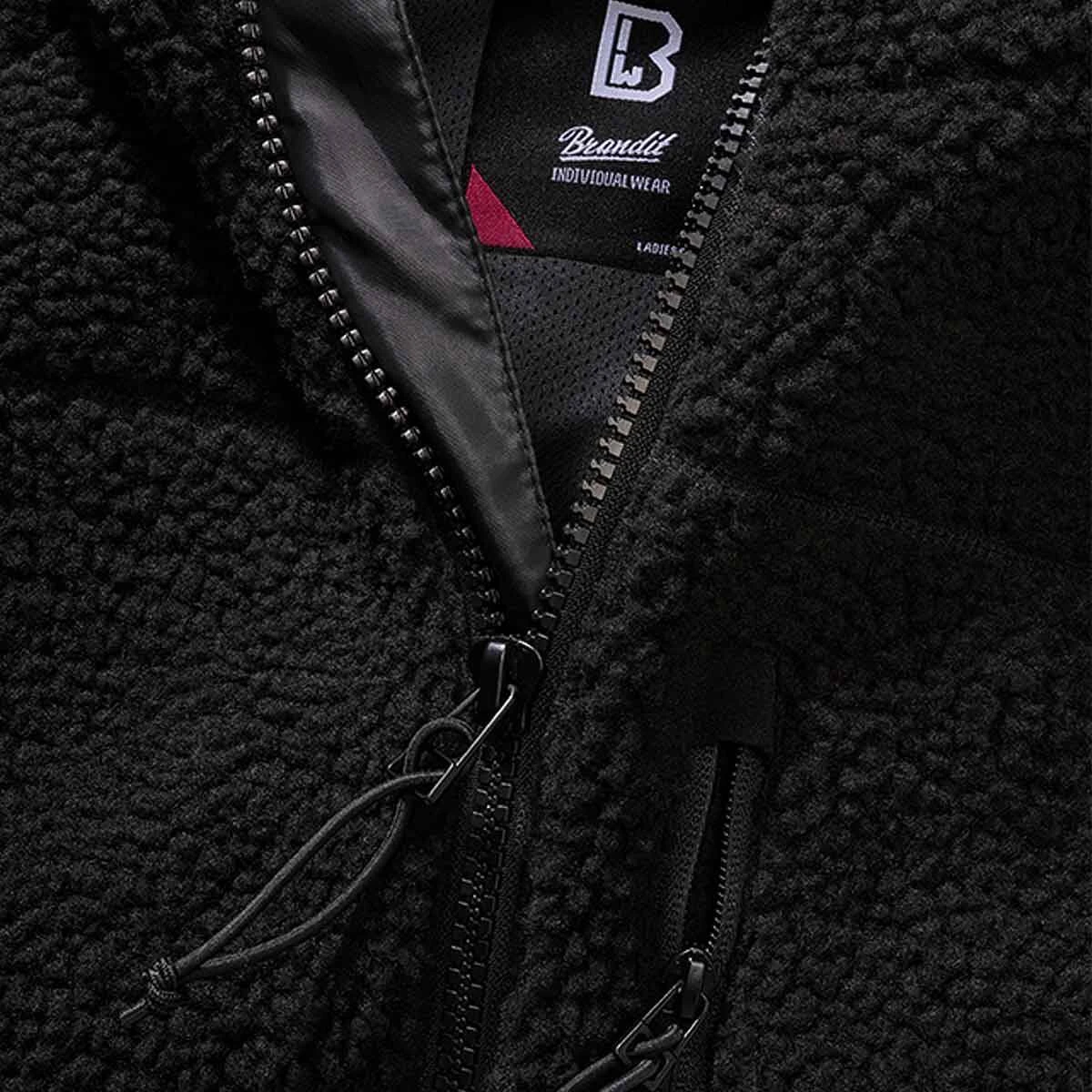 Brandit Ladies Teddyfleece Jacke Schwarz 3 Brandit Ladies Teddyfleece Jacke Schwarz – Bild 3