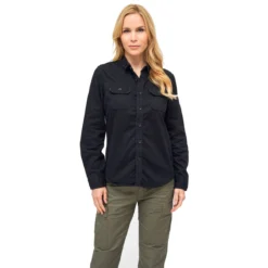 Brandit Ladies Vintage Shirt Langarm Schwarz -Günstiges Tarn Mode Geschäft ladies vintage shirt langarm schwarz3