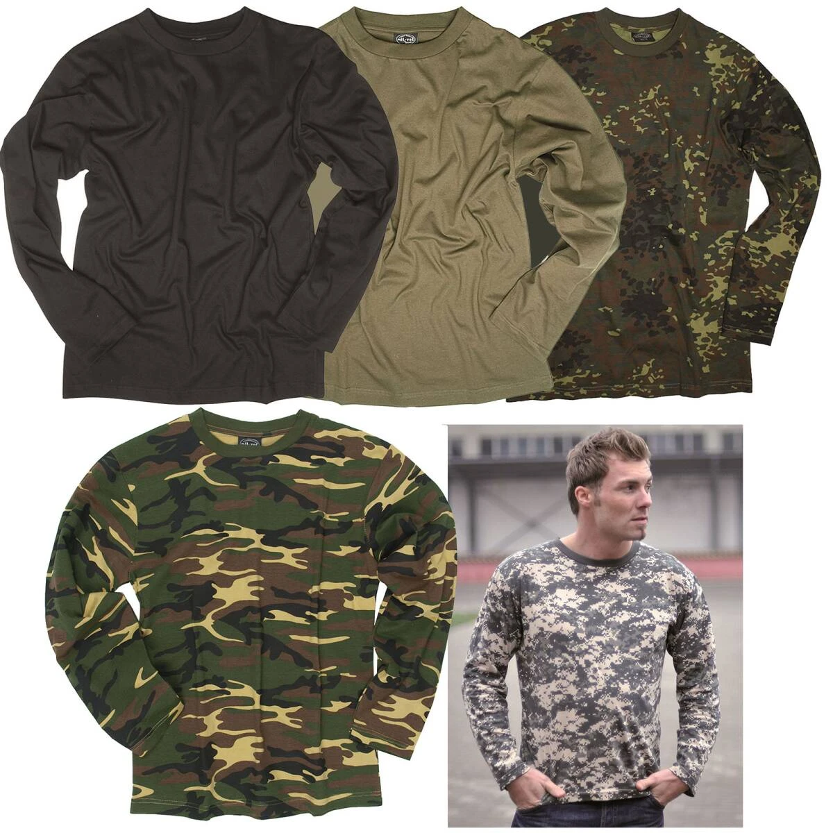 Mil-Tec Langarmshirt Schwarz 2 Mil-Tec Langarmshirt Schwarz – Bild 2