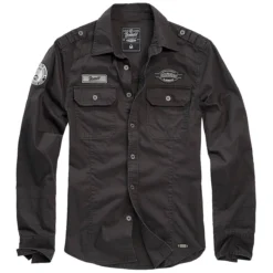 Brandit Luis Vintageshirt Schwarz