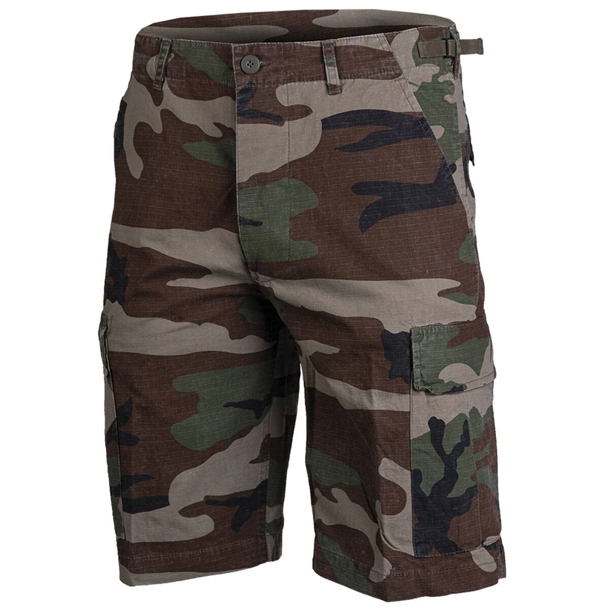 Mil-Tec Bermuda Ripstop Prewashed Woodland 1 Mil-Tec Bermuda Ripstop Prewashed Woodland