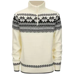 Brandit Norweger Pullover Troyer Weiß