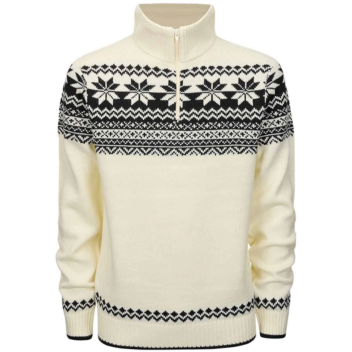 Brandit Norweger Pullover Troyer Weiß 1 Brandit Norweger Pullover Troyer Weiß