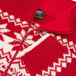 Brandit Norweger Strickjacke Rot -Günstiges Tarn Mode Geschäft norweger strickjacke rot3