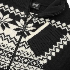 Brandit Norweger Strickjacke Schwarz -Günstiges Tarn Mode Geschäft norweger strickjacke schwarz3