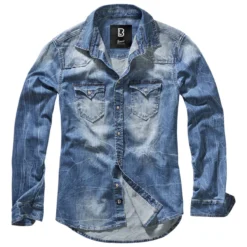 Brandit Riley Denim Hemd Blau