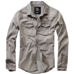 Brandit Riley Denim Hemd Grau