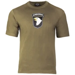 Mil-Tec T-Shirt Oliv 101st. Airborne