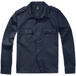 Brandit US Hemd Langarm Navy-blau