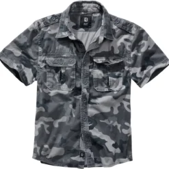 Brandit Vintage Shirt Kurzarm Grey-camo